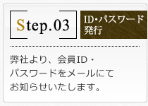 Step.03ID・パスワード発行